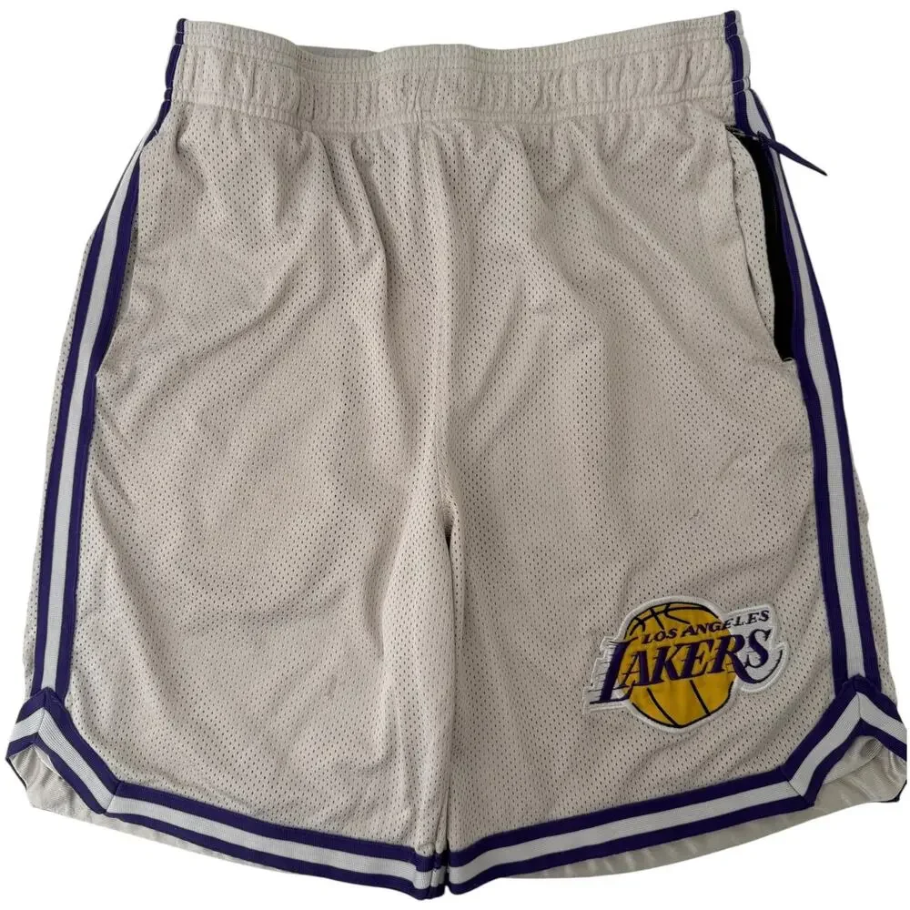 NBA Men’s Lakers Mesh Basketball Shorts Medium White